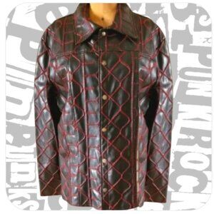 RARE Vintage 90s Lip Service punk rock jacket med goth faux black leather …
